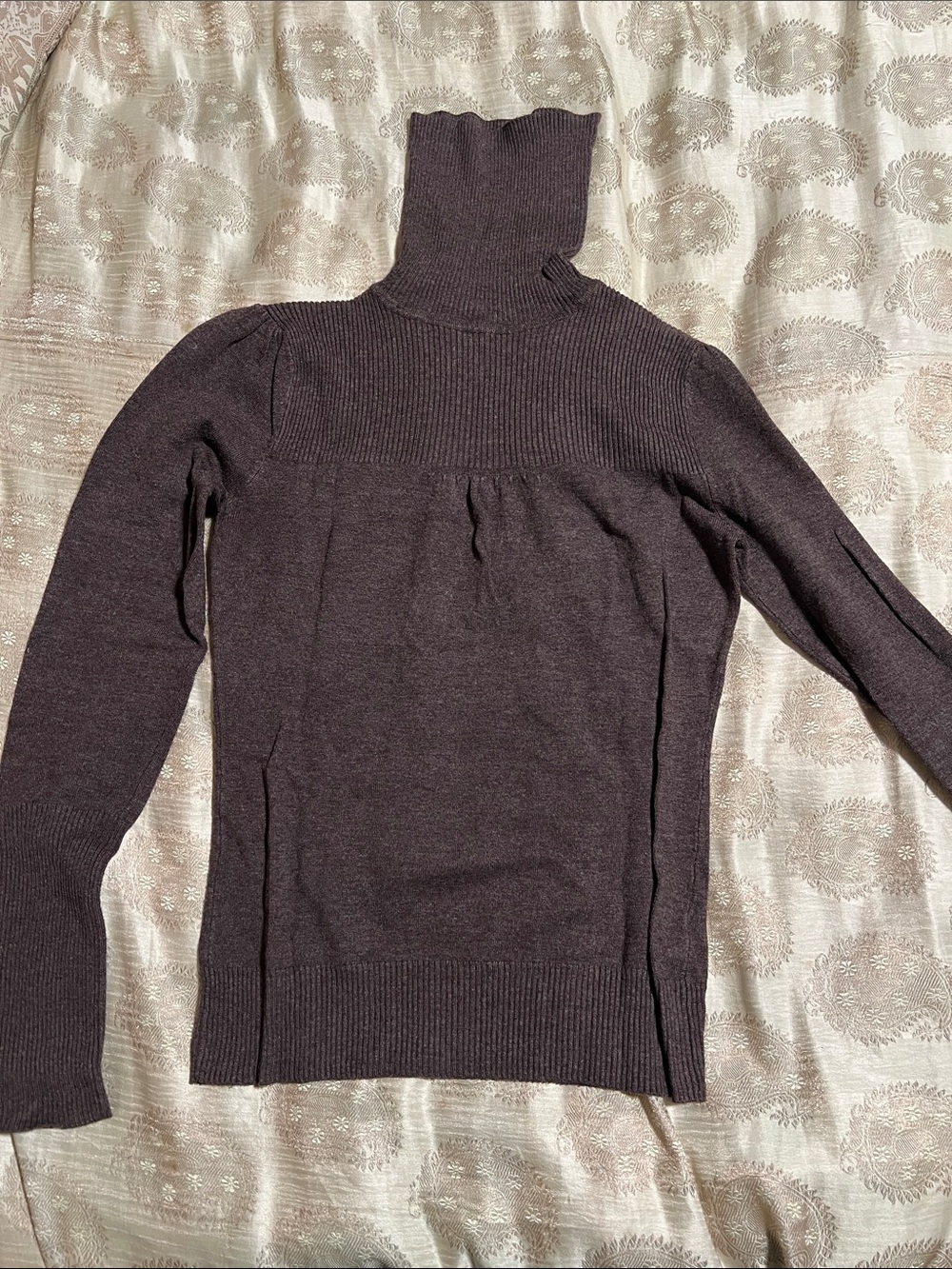 New Look Chocolate Ribbed Turtleneck Sweater